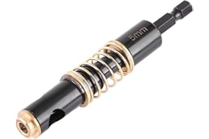 OUMEFAR 5mm, 1/4 "czarne Wiertła do Zawiasów, Wiertła do Zawiasów HSS Samocentrujące Wiertła do Zawiasów do Rozwiercania Wiercenia w Drewnie i Plastiku(5mm)