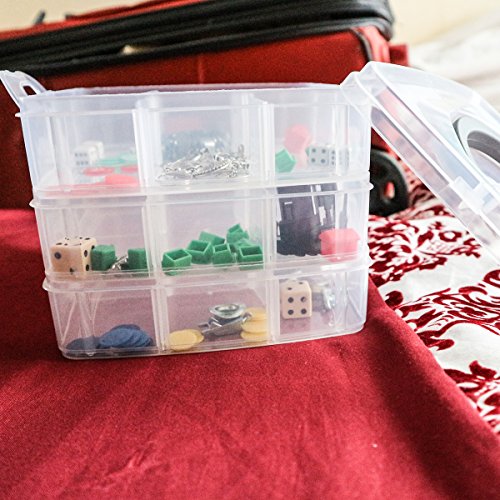 2 Größen erhältlich hier 3 Ebenen verstellbar Fach Kunststoff Craft Aufbewahrungsbox 100 Stück 6 mm - 7