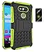 Produktbild ISENPENK LG G5/H850(2016) Hülle mit Panzerglas/Schutzfolie,TPU+PC Ultra Slim Silikon Tough Rugged Dual-Layer Hardcase with Built-in Kickstand Thin Schutzhüllen,Wasserdicht Shockproof Anti Slip Protection Stand Case Tasche für LG G5/H850(2016) 5.3Zoll-[grün]+Panzerglas/Schutzfolie/Displayschutzfolie
