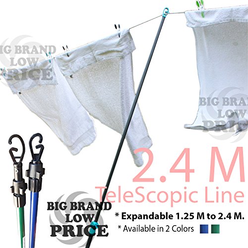 Buy FB FunkyBuys® 1 x 2.4M Telescopic Clothes Line Prop Heavy Duty