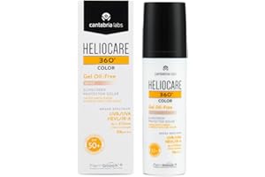 Cantabria Labs - Heliocare 360º Color Gel Oil-Free SPF 50+ - 50ml - Beige - Fotomaquillaje Matificante - Piel Mixta/Grasa