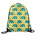 Produktbild Cute Hippo On Green Drawstring Backpack Travel Bag Gym Outdoor Sports Portable Drawstring Beam Port Backpack