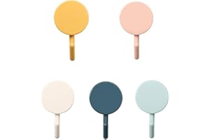 Enyolidimk 5 Pcs Colorful Hooks - Self-Adhesive Wall Hooks, Heavy Duty Cute Colorful Key Holder