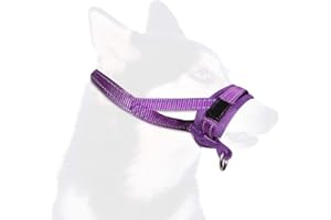 SlowTon Bozal para Perros, Ajustable Bozal para Perros Grandes, Acolchado Suave de Franela, Bozales Cómodos, Transpirables y Seguros de Ajuste Rápido para Perros Pequeños Masticar y Ladra