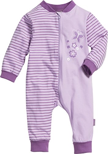 Playshoes Baby-Girls Overall Jersey Butterflies Sleepsuit, Purple (Original), Newborn (Manufacturer Size:56)