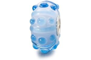 Trollbeads Breeze of Blue - Charm in vetro TGLBE-20119, misura unica, Vetro, Nessuna pietra preziosa