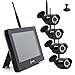 Produktbild SCHMIDT-Security-Tools Funk Videoüberwachungsanlage HD 720P 4x Kamera 9' Zoll Touch Monitor mit Standfuß Videoüberwachungssystem Drahtlos Überwachungssystem kabellos inkl. App für Smartphone Android iPhone IOS