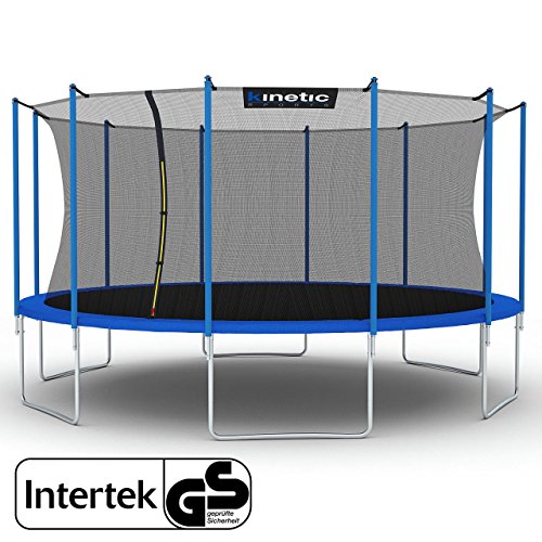 Kinetic Sports Outdoor Gartentrampolin Komplett-Set inkl. Sicherheitsnetz Randabdeckung Leiter Abdeckplane - 3
