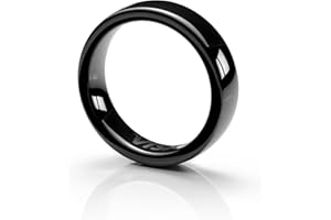 McLEAR [Official Store] RingPay 2 - Thinner Style/Contactless Payment Smart Ring/No Charging/Waterproof (5 ATM) / Black White Silver/Pause in app/Secure/Wear Your Wallet (Size 13 Black)