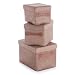 Produktbild Zeller 14093 Korb-Set mit Deckel, 3-teilig, 36 x 26 x H 24, 30 x 22 x H 20, 26 x 18 x H 16 cm, mocca