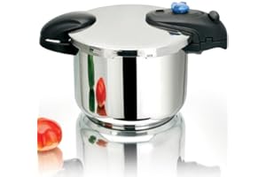 KITCHEN MOVE Autocuiseur à baïonnette Ø24cm 8L ILLICO en acier Inox avec panier cuisson, Silver