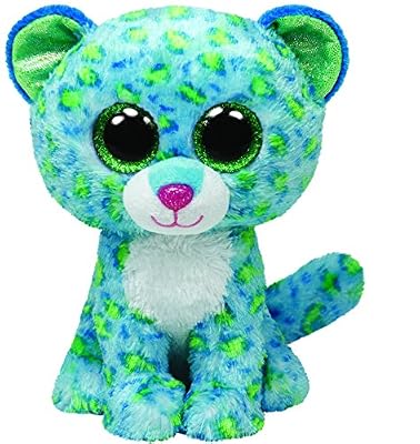 Ty Beanie Boos Buddies Leona Blue Leopard Medium Plush