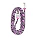 Produktbild 360 Electrical 360400 QuickCharge Lightning to USB Braided Charging Cable, 3'/0.9m, Pink by 360 Electrical
