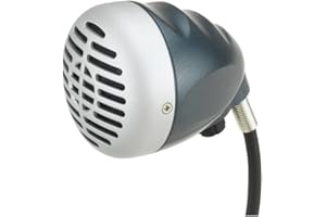 Superlux D112/C Micro dynamique, cardioïde pour Harmonica avec contrôle de niveau intégré – Idéal pour les enregistrements en studio et offrant un son de blues classique pour les joueurs de Harpe. Design ergonomique - Tient parfaitement dans la main