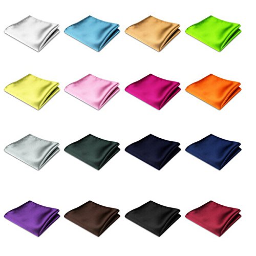 Bluelover 2pcs Satin Seide Männer Anzug Einstecktuch Taschentuch Bankett Hochzeit Hanky-Lavendel - 4