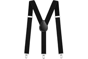 HCYANGZHANG HosenträGer,1 Hosenträger Herren Extra Stark Breit 3,5 cm mit Sehr Starken 3 Metall Clips, Einstellbar und Elastisch Einheitsgröße Hosenträger für Männer und Damen, Y Style
