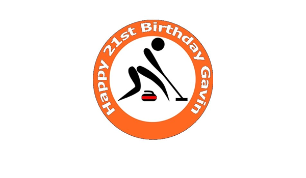 7 5 Curling Birthday Cake Toppers Personalised On Edible Rice Paper Please Use The Contact Seller Link To Send Us Your Personalised Message Amazon Co Uk Grocery