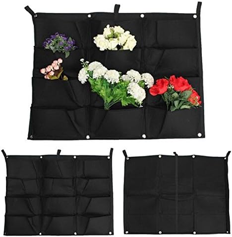 Outdoor Vertical Gardening Flower Pots and Planter Hanging Pots Planter on Wall 12-pocket