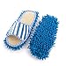 Produktbild Multifunktions Putz-Hausschuhe, Aohro 1 Paar Blau Sommer Mikrofaser Fibre Waschbar Staub Mop Hausschuhe Schuhe mit Reinigender Bodenreinigung Slippers Shoe Cover reinigen Bad, Büro, Küche-Blue