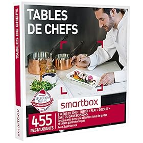 SMARTBOX – Coffret Cadeau – TABLES DE CHEF – 455 repas avec une sélection issue de guides et labels gastronomiques