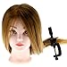 Produktbild 22" Frisierkopf Übungskopf Friseur Mit Halter 30% Echthaar Blonde Friseurkopf