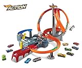 Mit Loopings, Steilkurve und drei Crashzonen