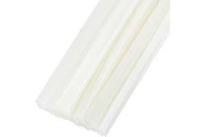 BENECREAT 120 pieza de Tiras Adhesivas Térmicas WhiteSmoke, Tiras Adhesivas Térmicas de 285x6mm de Largo para Encuadernar Fotografías, Álbumes, Manualidades, Libros de Texto, 1mm de Espesor