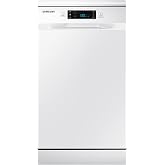 SAMSUNG DW50R4070FW Dishwasher, 10 Cubes, 45 cm, A++, Free Installation | Class E, Automatic Push Open Open, Quick Wash 60 mi