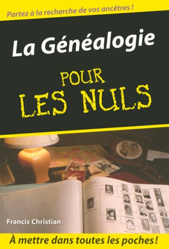 couverture de : La g&eacute;n&eacute;alogie pour les nuls