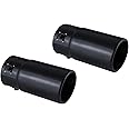 Tritrust Pack of 2 Black Exhaust tip - Fit 1.75 to 2 Inch Exhaust Tail Pipe Diameter- Black Coated Stainless Steel - Car Muffler Tips