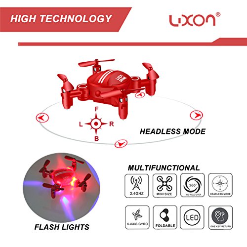 Boys Toys Mini Drones for Kids Girls Foldable Portable Quadcopters with 360° Roll-over and Headless Mode (Red) By Luxon reviews Boys Toys Mini Drones for Kids Girls Foldable Portable Quadcopters with 360° Roll-over and Headless Mode (Red) By Luxon