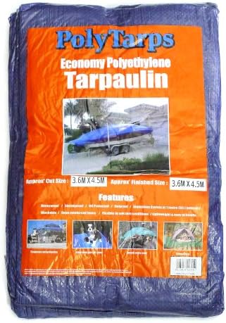 Tarpaulin Reinforced Blue Plastic Sheet 15' x 12' (457cm x 366cm)