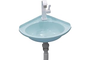 SUFAPRE Farb waschbecken aus Kunststoff Kleines Eck Handwaschbecken, Wandausgussbecken Kunststoff, Mini Waschbecken, Wohnmobil Waschbecken Spülbecken für Garten Camping Keller
