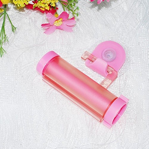 Mode Kunststoff Rollrohr Squeezer Nützliche Zahnpasta Einfache Spender Badezimmer Halter Gelegentliche Farbe - 3