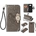 Produktbild LMAZWUFULM Hülle für Samsung Galaxy S8 / SM-G950F (5,8 Zoll) PU Leder Magnetverschluss Brieftasche Lederhülle Bling-Bling Strass Prägung Eule Muster im Bookstyle mit Standfunktion und Karten Slot Schutzhülle Ledertasche Flip Cover für Galaxy S8 Grey