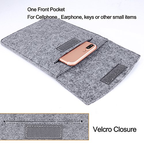 ProCase 6-Zoll-Hülsen-Koffer-Tasche, Tragbarer Filz Tragebeutel Schutzhülle für 5 – 6 „Zoll Tablette Smartphone E-Reader E-Book -Grau - 4