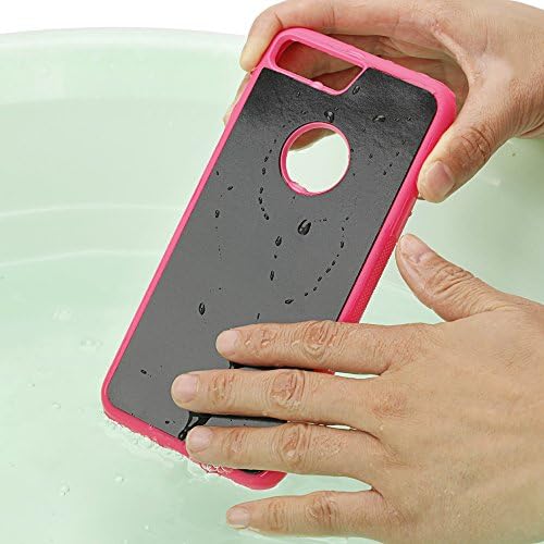 iPhone 7 Plus Phone Case，NUJIA Anti-gravity Selfie Case Magical Nano Sticky Hard Case Cover for Apple iPhone 7 Plus 5.5 inch (pink)