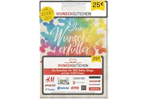 ‘Wunschgutschein’ (Gift Card) The Ideal Gift - 500 Redemption Partners - for Germany - by Post