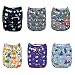 SSstar Reusable Pocket Cloth Nappy 6pcs with 12 pcs inserts (Blue)