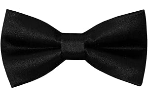 TIES R US Hand Made Black Mens Bow Tie