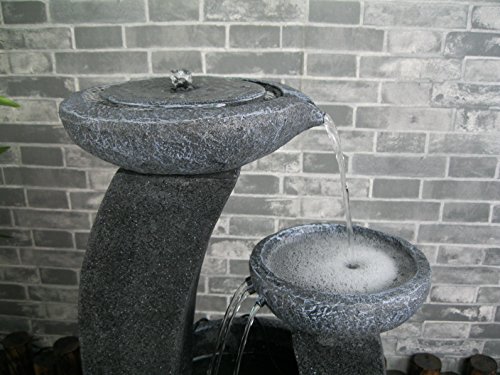 Solarspringbrunnen Solarbrunnen Cascade Garten Brunnen Kaskade Komplettset für Garten und Terrasse Tag und Nacht ! ✔NEU - 4