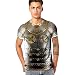 Produktbild QinMM Herren T-Shirt 3D Rüstung Fitness Laufen Sport Kurzarm O-Ausschnitt