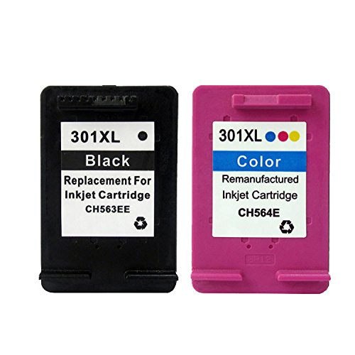 Multipack Druckerpatrone Kompatible für HP 301XL Tintenpatrone für DeskJet 1000, 1050, 1050A, 1050S, 1055,1510, 2000, 2050, 2050A, 2050er, 2050se, 2054a, 2510, 2540, 3000, 3010, 3050, 3050A, 3050S, 3050 SE, 3050 ve, 3052A, 3054A, 3055A, 4500(1schwarz /1 dreifarbig)