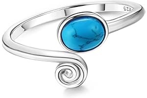 Finrezio 925 Sterling Silber Offener Zehenring für Damen Verstellbar Offener Manschettenring Hypoallergen Minimalistischer Ring Toe Ring Keltischer Knoten Türkis Bandringe Finger-Fuß-Schmuck