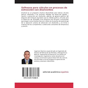 Software para cálculos en procesos de extracción con disolventes: Disolvext