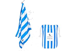 Dock & Bay QuickCool Cooling Towel - For Athletes, Sports, Workouts, Fitness - Dual Layered Fabric Technology, Instant Relief, Cools to 15°C - Includes Bag - 25" x 12"/63 x 29cm