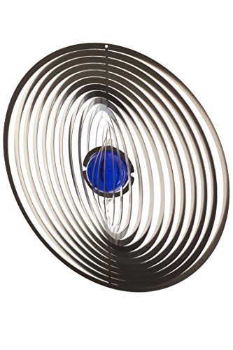 A2003 – steel4you hochwertiges 3D Windspiel aus Edelstahl mit Glasperle – Kreis 15cm x 15cm – made in Germany - 7