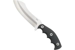 CRKT Catchall - Coltello a lama fissa con fodero, per caccia e attività all'aperto, in nylon con manico in gomma e guaina termoplastica, colore argento