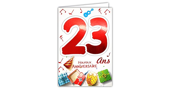 69 2125 Carte Anniversaire 23 Ans Jeune Homme Femme Cle Clef Liberte Bonheur Independance Amazon Fr Vetements