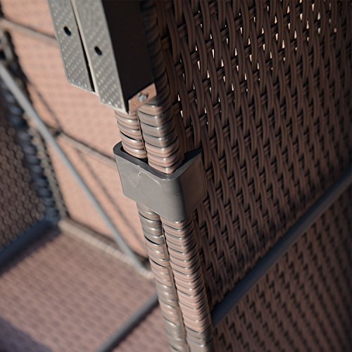 Outsunny Gartenmöbel 25 teilig Polyrattan Sofa Sitzgruppe Alu Rattan mix inklusive Kissen, braun